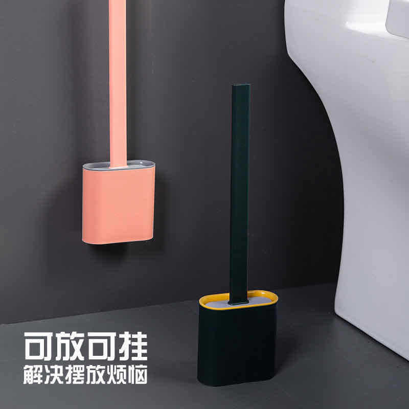 创意壁挂夹缝软胶长柄马桶刷套装卫生间家用厕所清洁刷详情图10