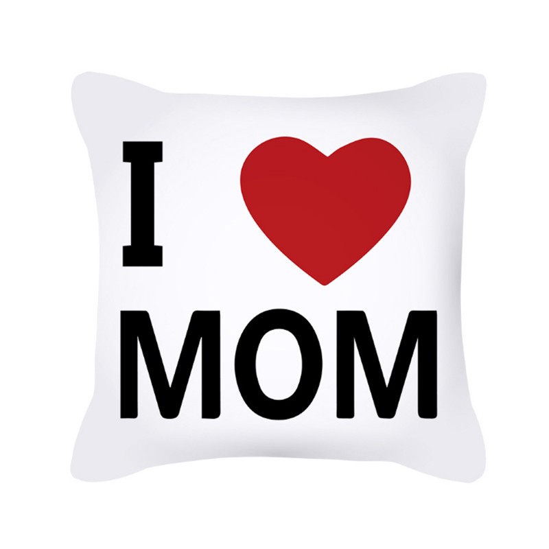 Mother's Day pillowcase, Nordic simple letter heart peach skin velvet sofa pillow cover, office cushion cross is selling well detail image 12