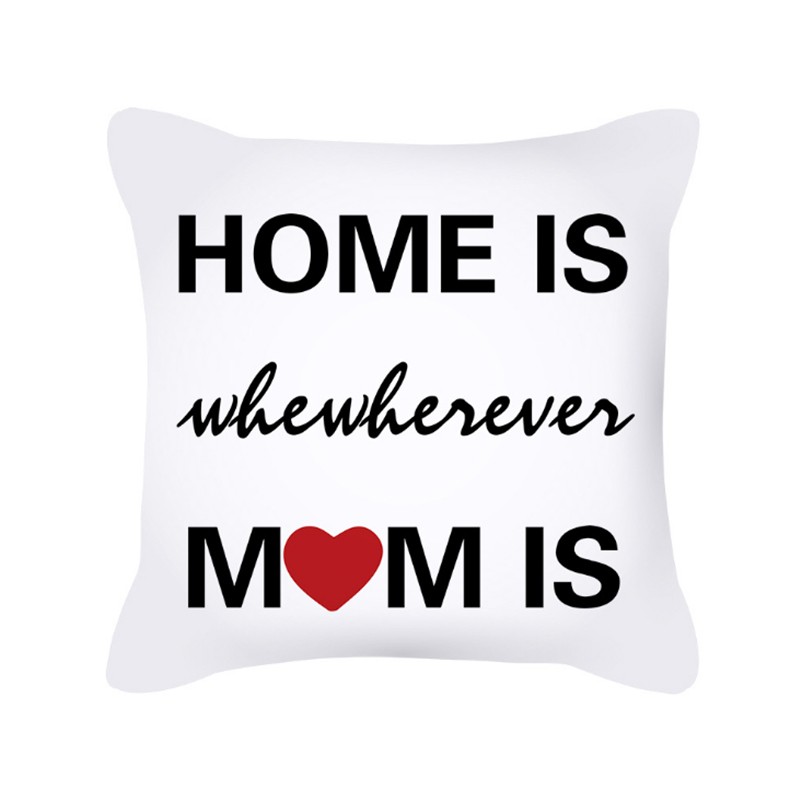 Mother's Day pillowcase, Nordic simple letter heart peach skin velvet sofa pillow cover, office cushion cross is selling well detail image 16