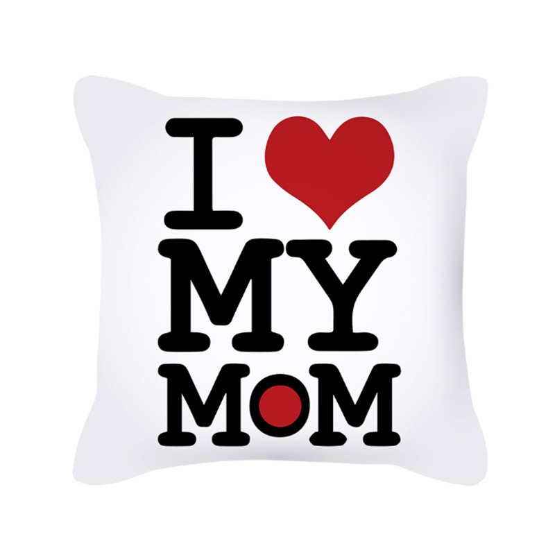 Mother's Day pillowcase, Nordic simple letter heart peach skin velvet sofa pillow cover, office cushion cross is selling well detail image 8