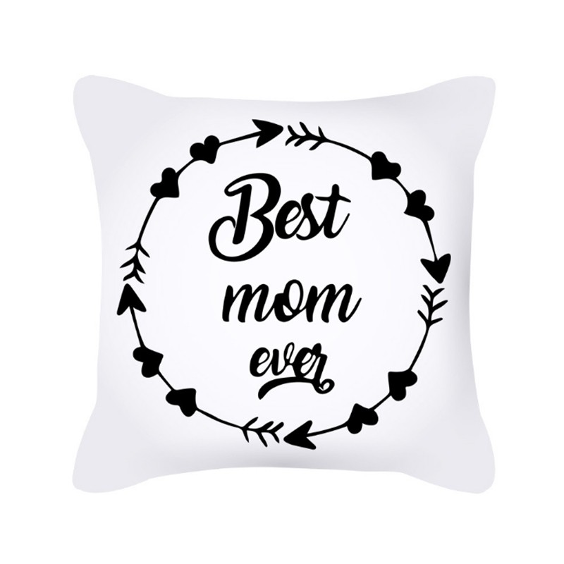 Mother's Day pillowcase, Nordic simple letter heart peach skin velvet sofa pillow cover, office cushion cross is selling well detail image 2