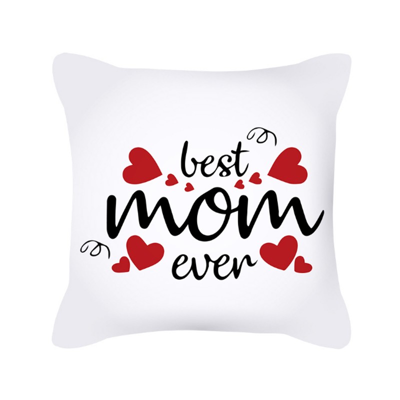 Mother's Day pillowcase, Nordic simple letter heart peach skin velvet sofa pillow cover, office cushion cross is selling well detail image 14