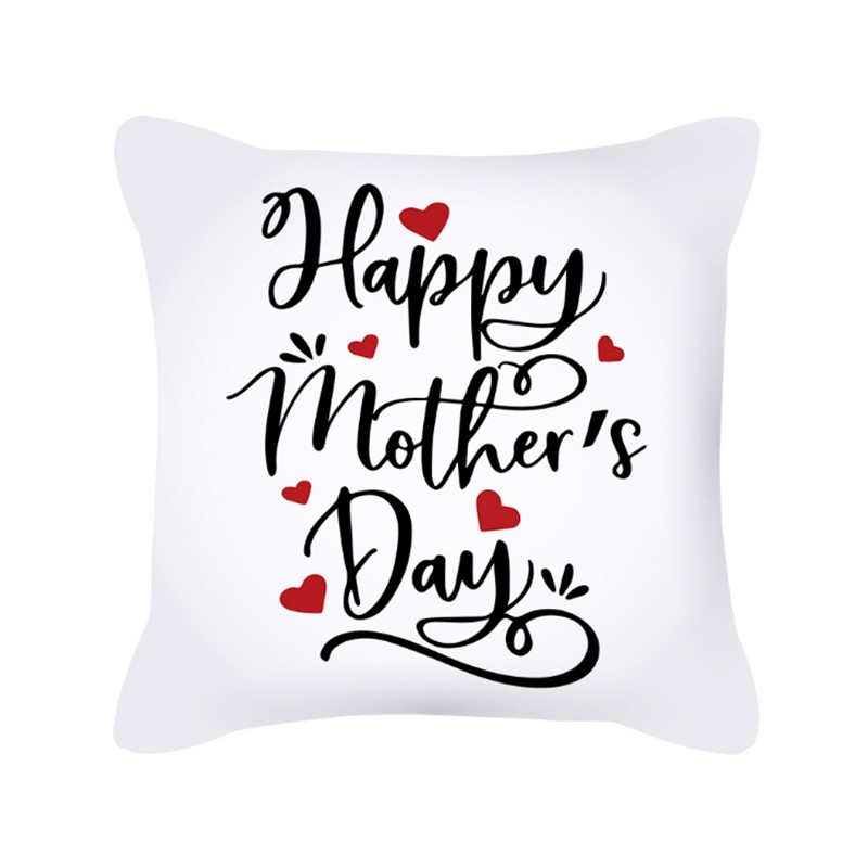 Mother's Day pillowcase, Nordic simple letter heart peach skin velvet sofa pillow cover, office cushion cross is selling well detail image 9