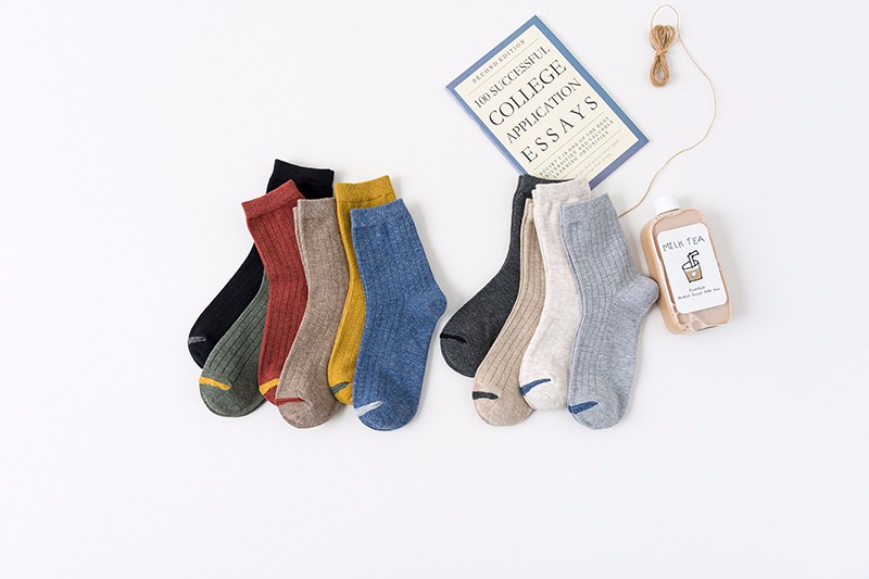 Best-selling couple socks, mid-range all-cotton men's and women's socks detail image 7