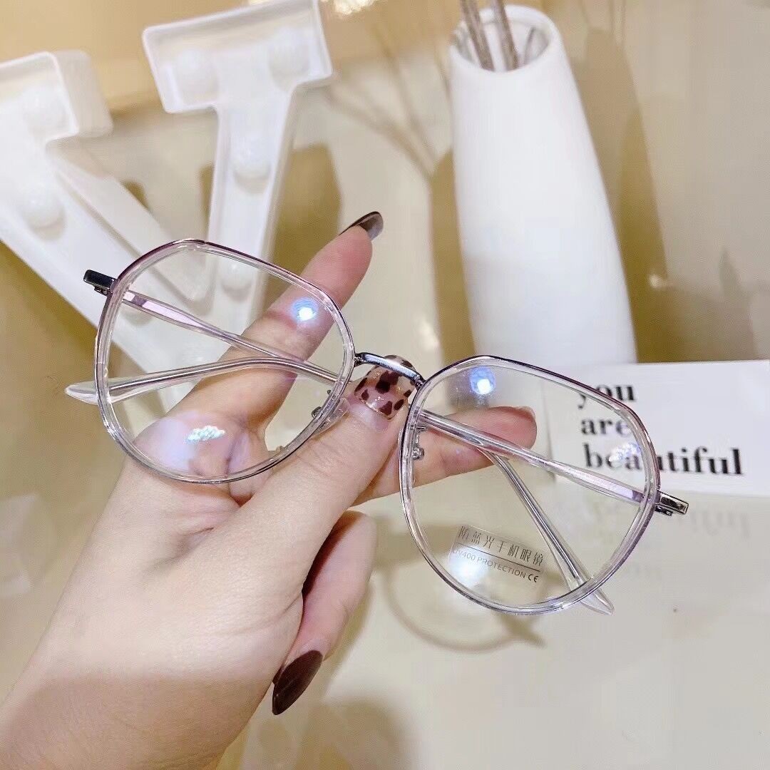 Anti-blue light glasses, women's retro glasses, plain glasses, goggles, boxes, spectacle frames and spectacle frames in stock detail image 7