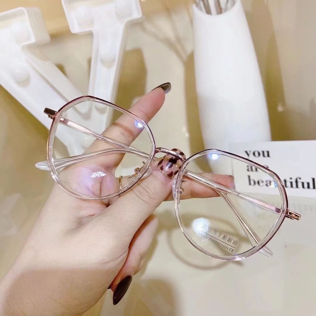Anti-blue light glasses, women's retro glasses, plain glasses, goggles, boxes, spectacle frames and spectacle frames in stock detail image 6