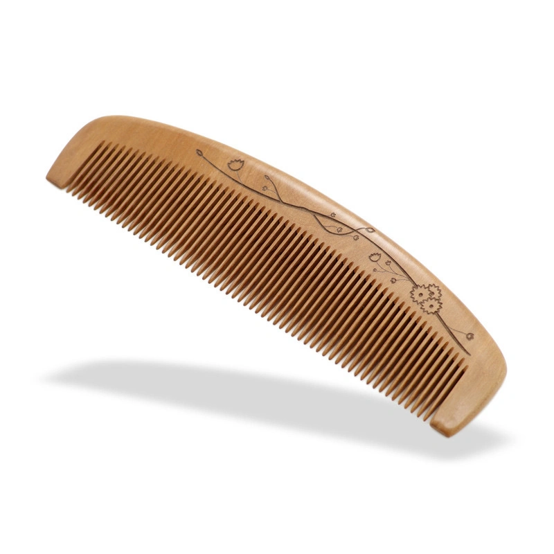 A large-sized monthly comb made of whole peach wood that won't harm hair is a must-have for daily use at home detail image 4