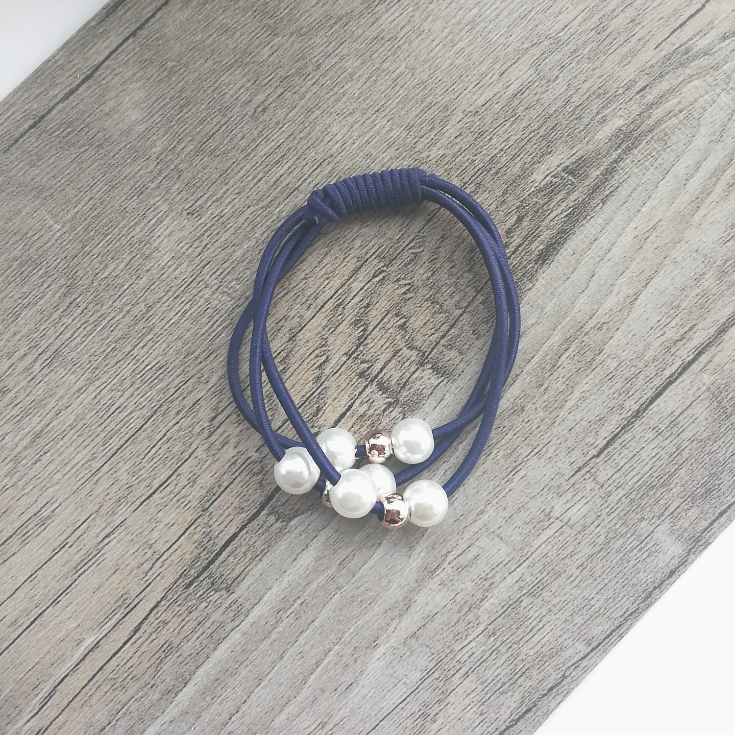 珍珠发圈发绳橡皮筋韩版简约皮筋详情图7