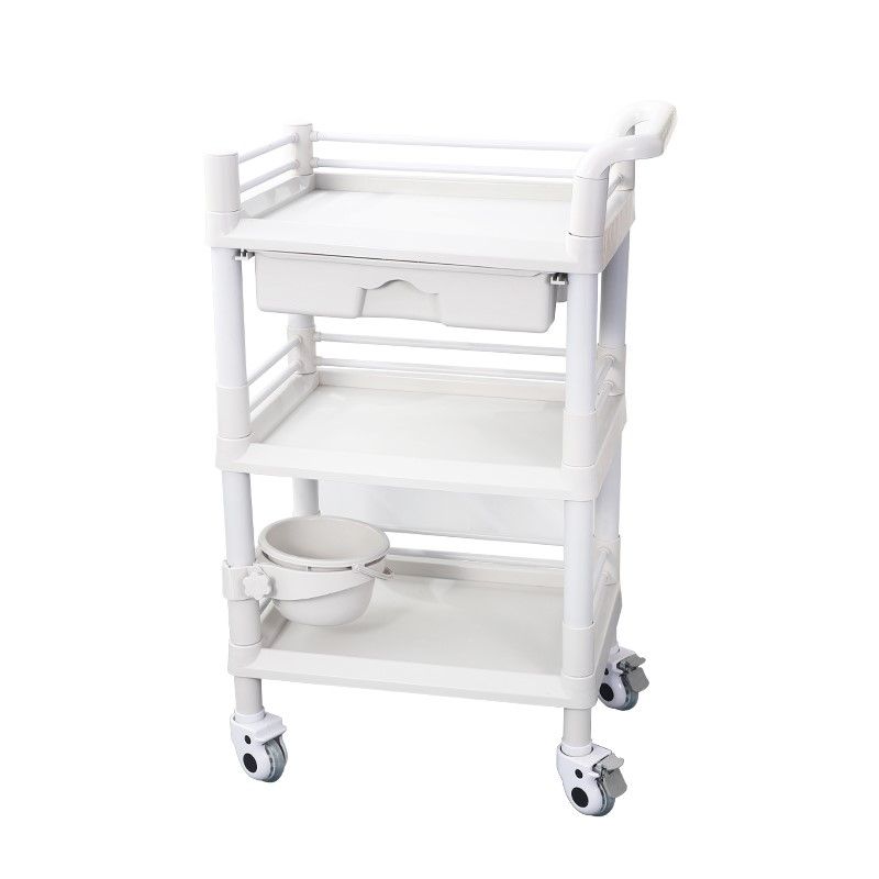 Medical cart ABS nurse cart Oral care cart beauty dressing cart multi-functional mobile plastic cart first aid cart instrument cart multi-layer cart