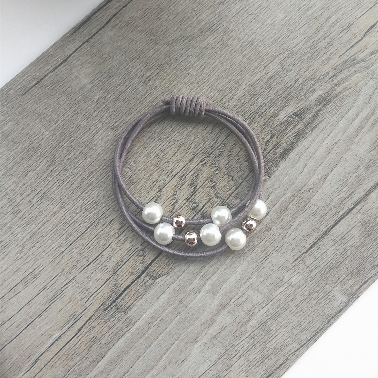 珍珠发圈发绳橡皮筋韩版简约皮筋详情图7