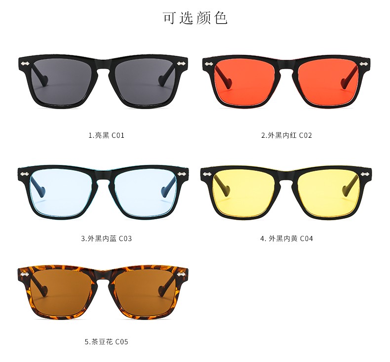 2021年新款时尚海洋片墨镜 跨境个性网红同款太阳镜潮酷太阳眼镜详情图10