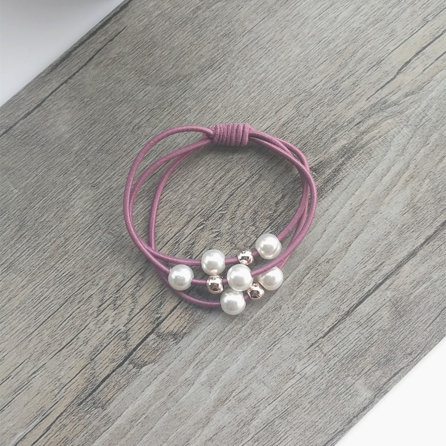 珍珠发圈发绳橡皮筋韩版简约皮筋详情图3