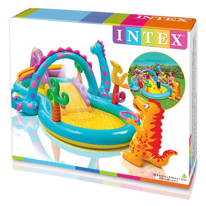 INTEX57135恐龙八字喷水滑梯充气池戏水池儿童家庭游泳池详情图7