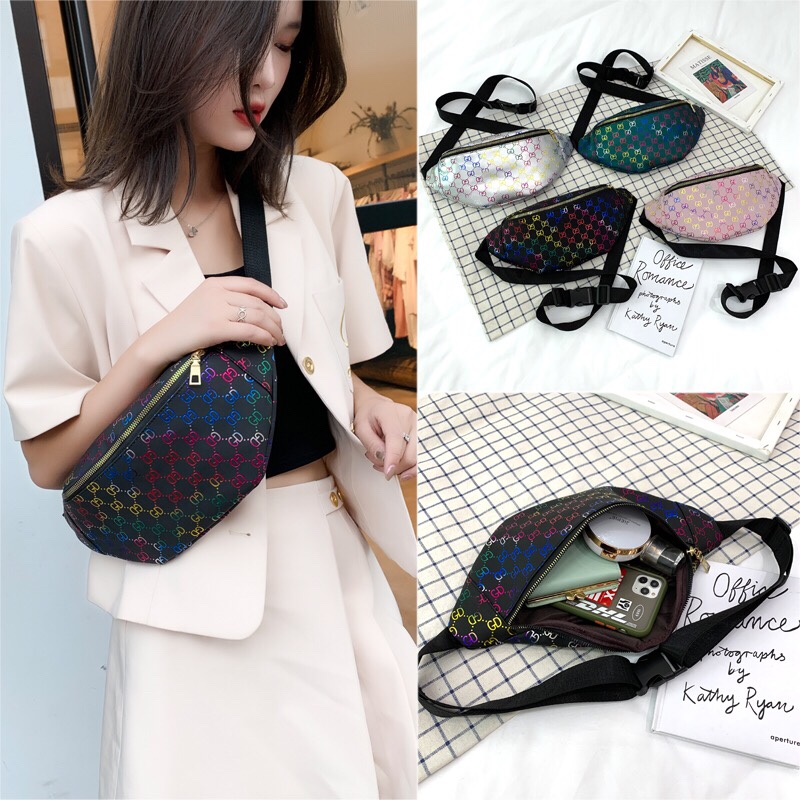 [02076] 实拍新款pu皮腰包02076#