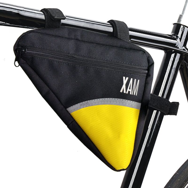 201127 Mountain road bike triangle bag bike bag riding kit big front beam bag upper and lower tube bag