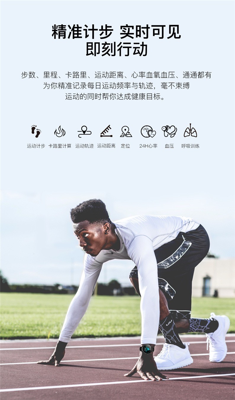 ZN122智能手环全圆全触动态心率血压监测长待机多运动来电提醒手表详情图5