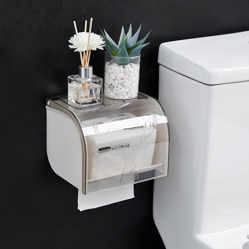 Solid large toilet paper roll box, wall-mounted tissue box, paper towel box, no need for drilling, coreless toilet paper roll rack Specification drawing