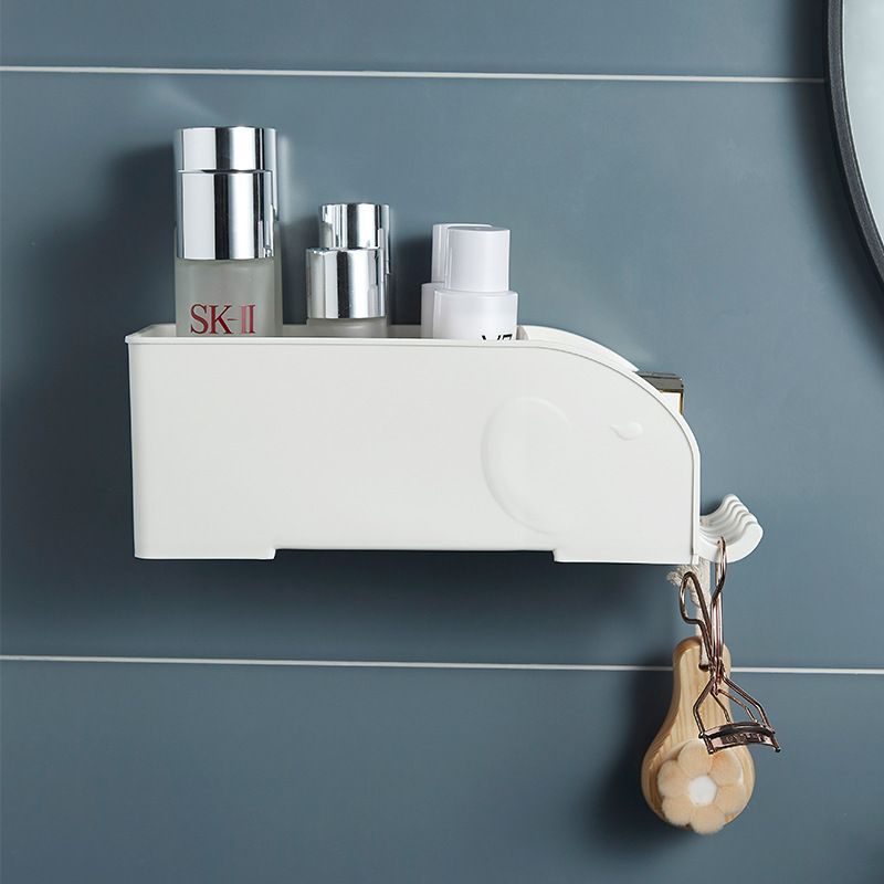 Multi-functional suction cup storage rack, bathroom washbasin, cosmetic storage rack, wall-mounted suction storage rack without drilling holes full figure