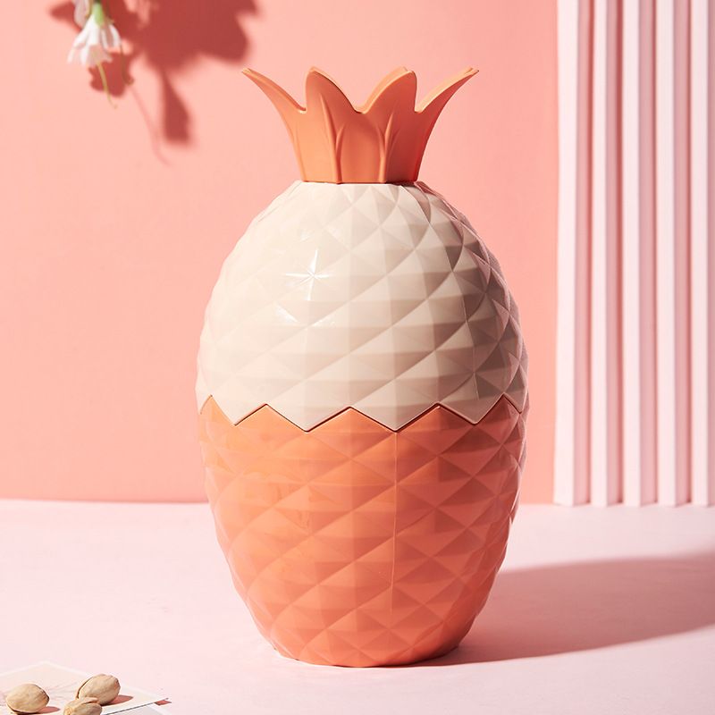 Creative pineapple fruit platter for home living room, fruit storage basket with compartments and contrasting colors, dried fruit and nut platter, snack platter Application Scenario