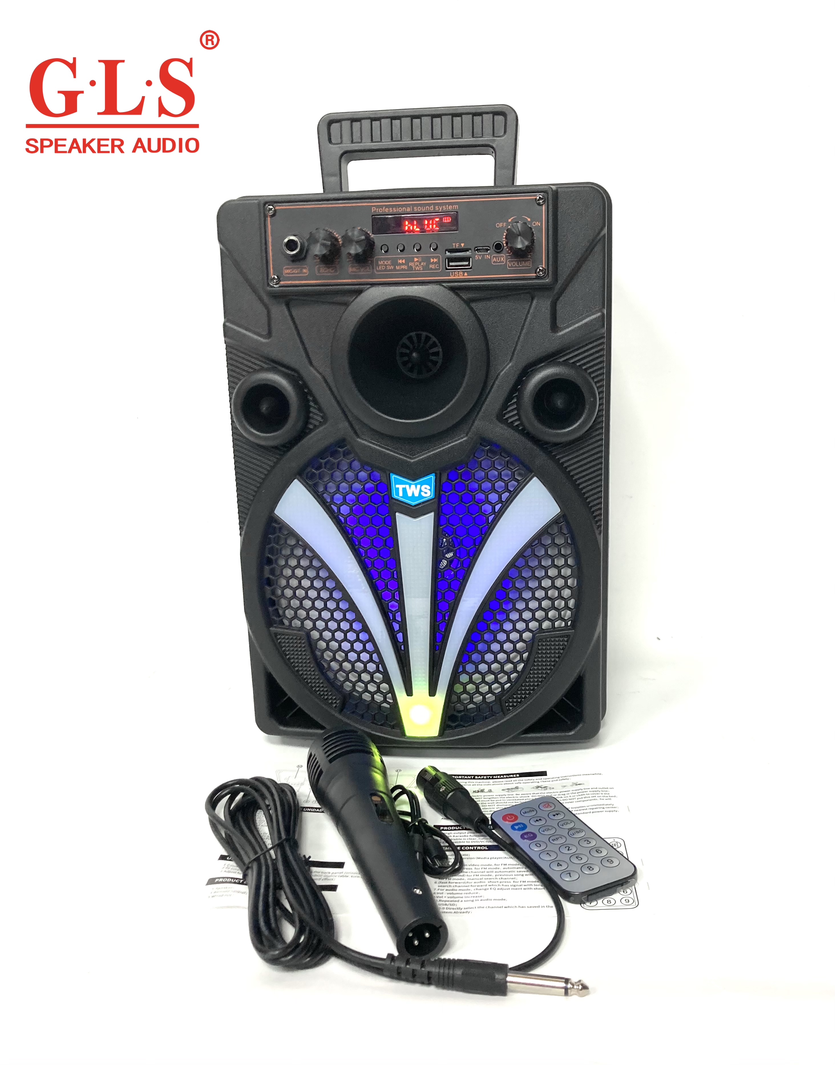 HT-K2 蓝牙便携式收音机电瓶音箱TWS/USB/TF音响详情图2