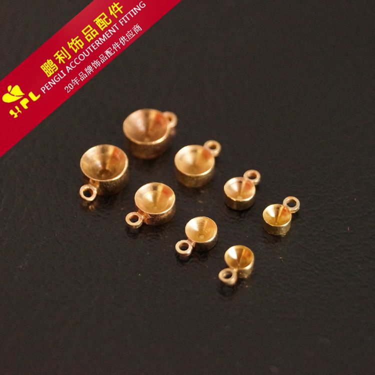 单横吊车杯钻杯 环保 金属饰品 饰品配件 耳饰配件 鹏利厂家直销图