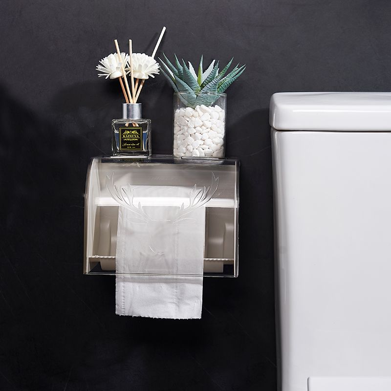 Solid large toilet paper roll box, wall-mounted tissue box, paper towel box, no need for drilling, coreless toilet paper roll rack full figure