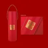 A large cylindrical gold-embossed couplet gift package for "Generations of Blessings" Item Picture
