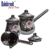 Dalebrook Turkish Arabic Marble Coffee Pot Greek Cezve Ibrik White Marble Enamel Ceramic Coffee Mug Warmer Tea Milk Pot Set