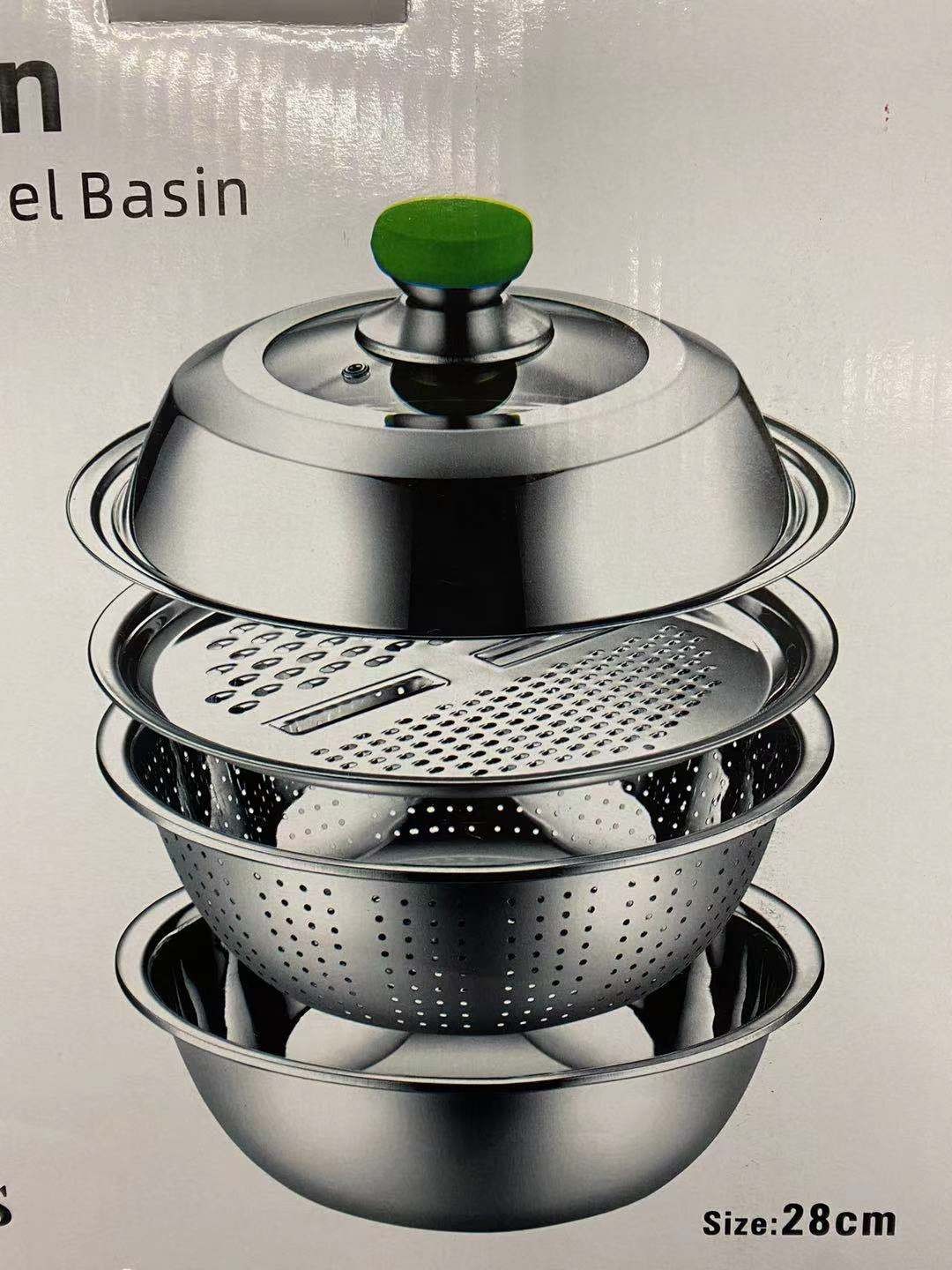 Stainless Steel Grater Three-Piece Household Utensil Kitchen Cutting Multi-Functional Grater Potatoes undefined