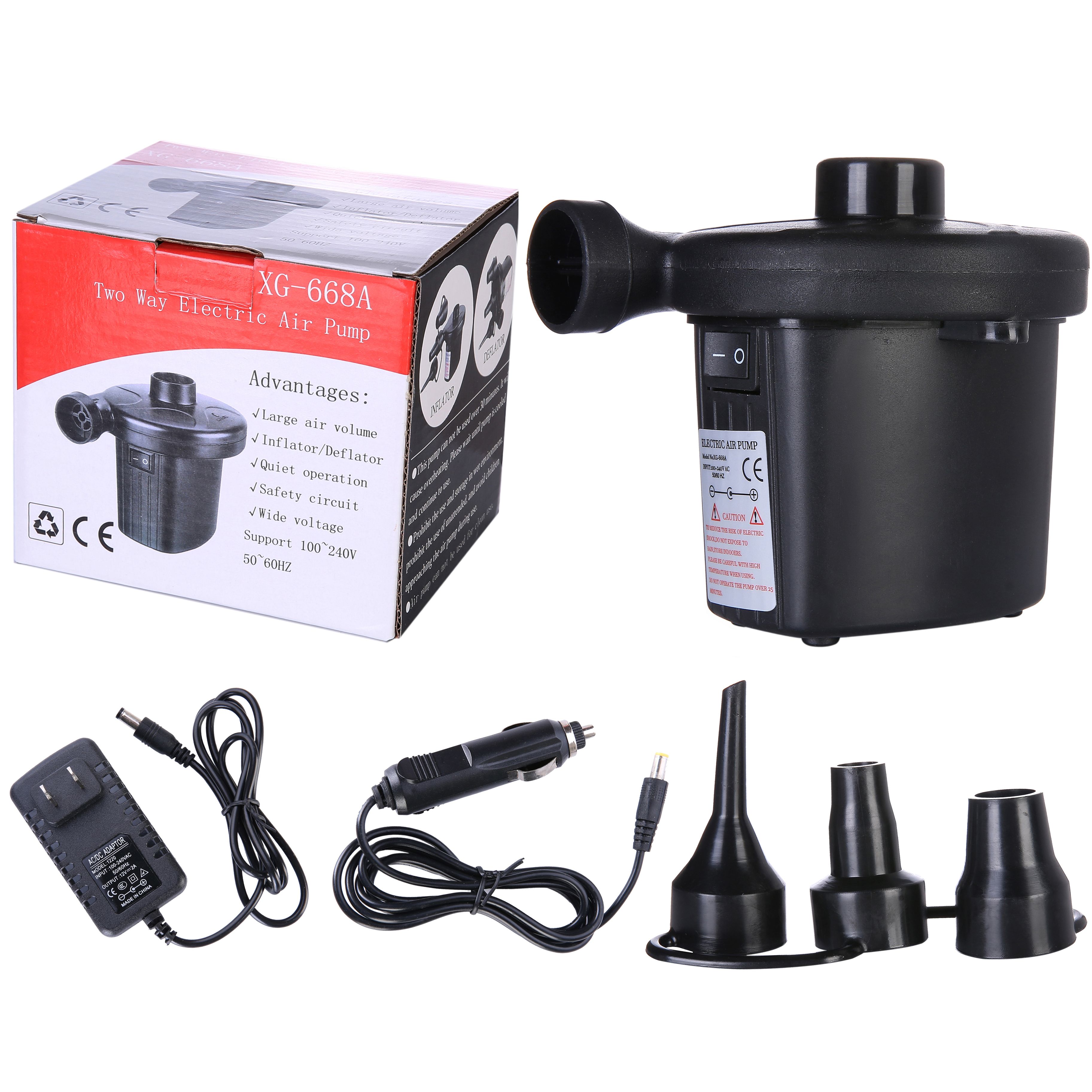 Xg-668c vehicle-mounted dual-purpose air pump electric air pump air bed Swimming pool air bed for outdoor use