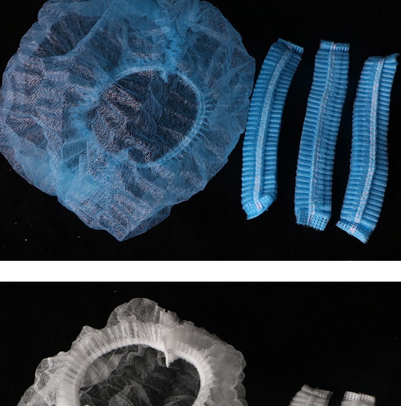 一次性无纺布浴帽 防尘条形帽餐厅厨房无尘车间头套美容院头罩详情图8