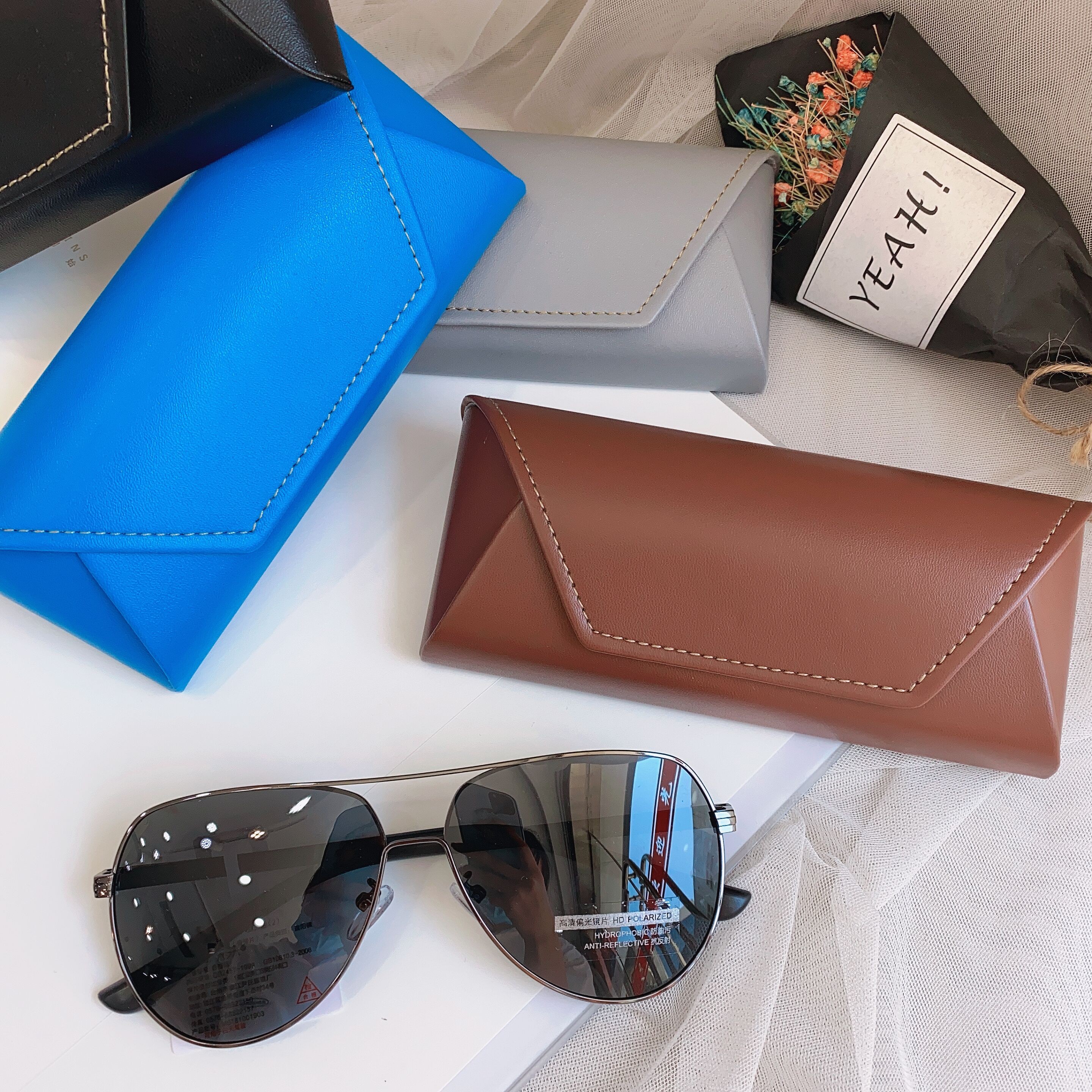 眼镜盒批发 高档时尚大气近视手工眼镜盒 纯手工太阳镜盒详情图3