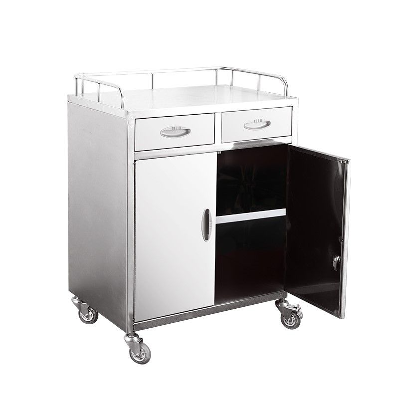 Stainless steel medical cart operation rescue car anaesthesia cabinet Beauty salon Dental clinic instrument rack instrument car