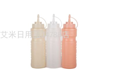 Cy-food grade PE802 plastic salad squeeze bottle 700ML