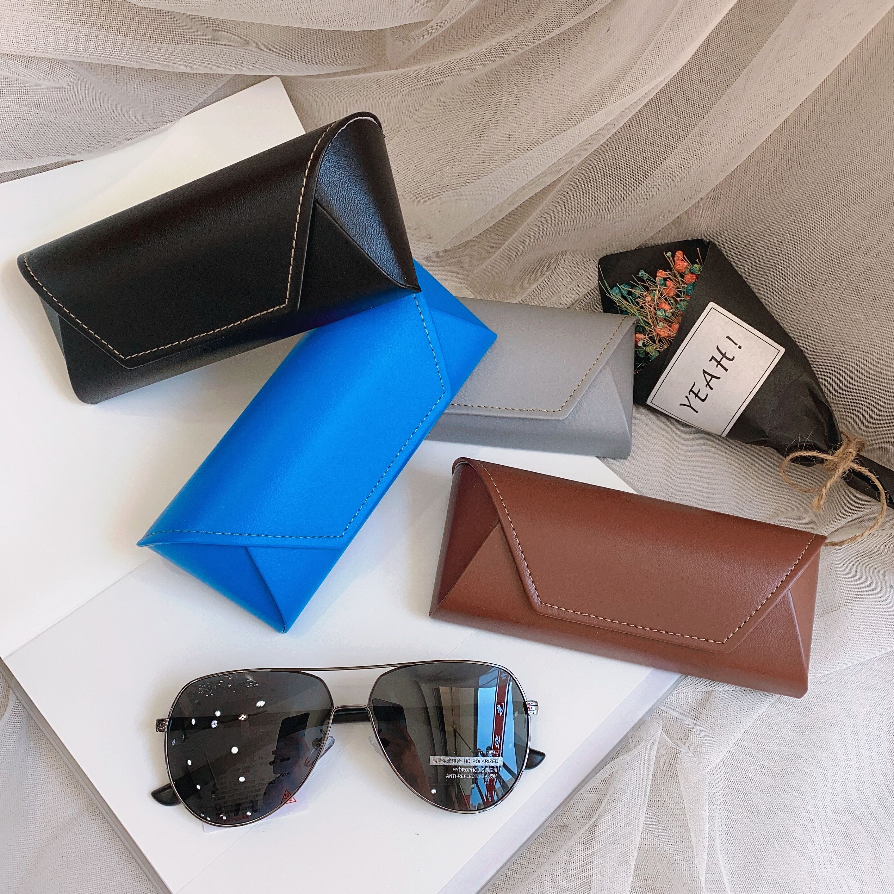 眼镜盒批发 高档时尚大气近视手工眼镜盒 纯手工太阳镜盒详情图7