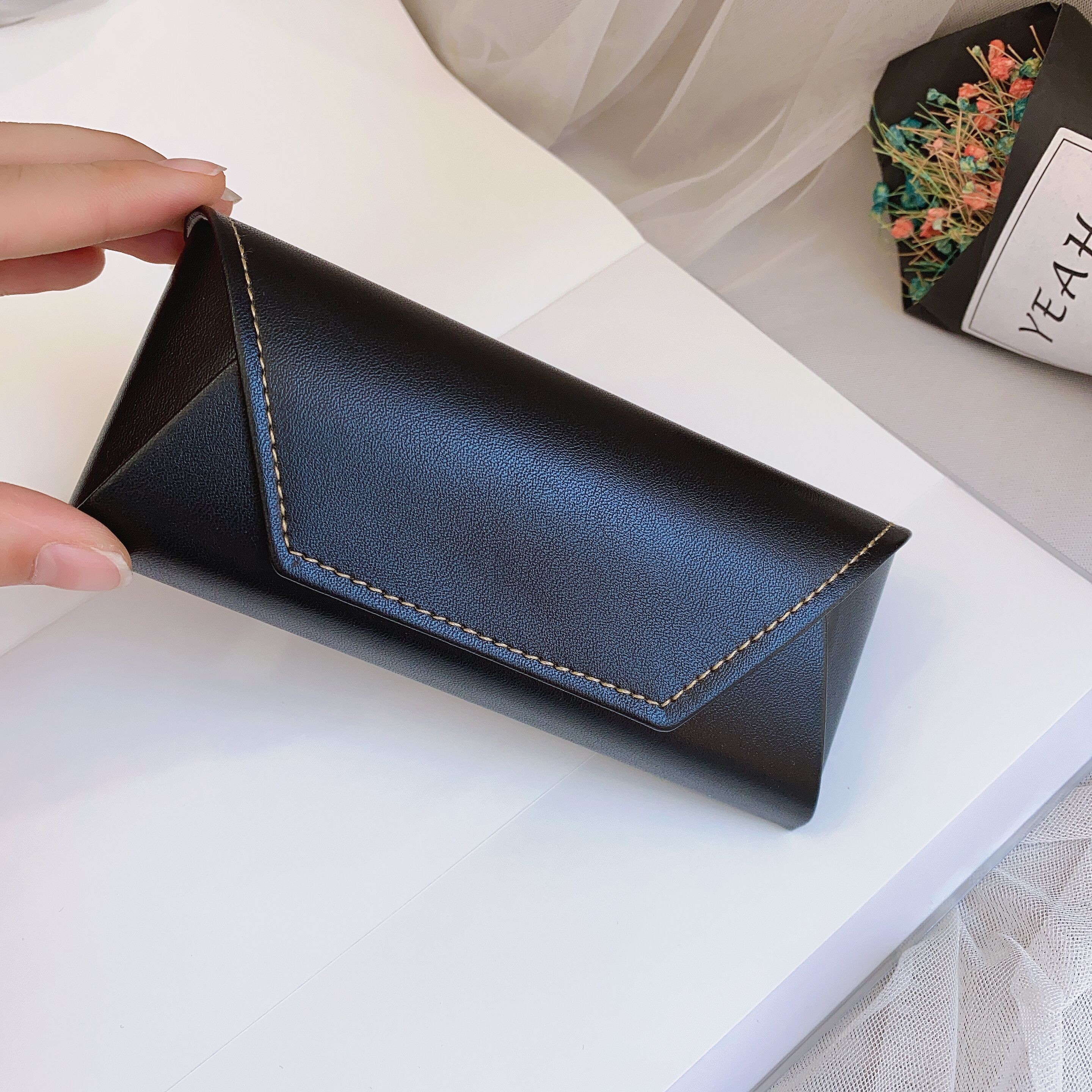 眼镜盒批发 高档时尚大气近视手工眼镜盒 纯手工太阳镜盒详情图8