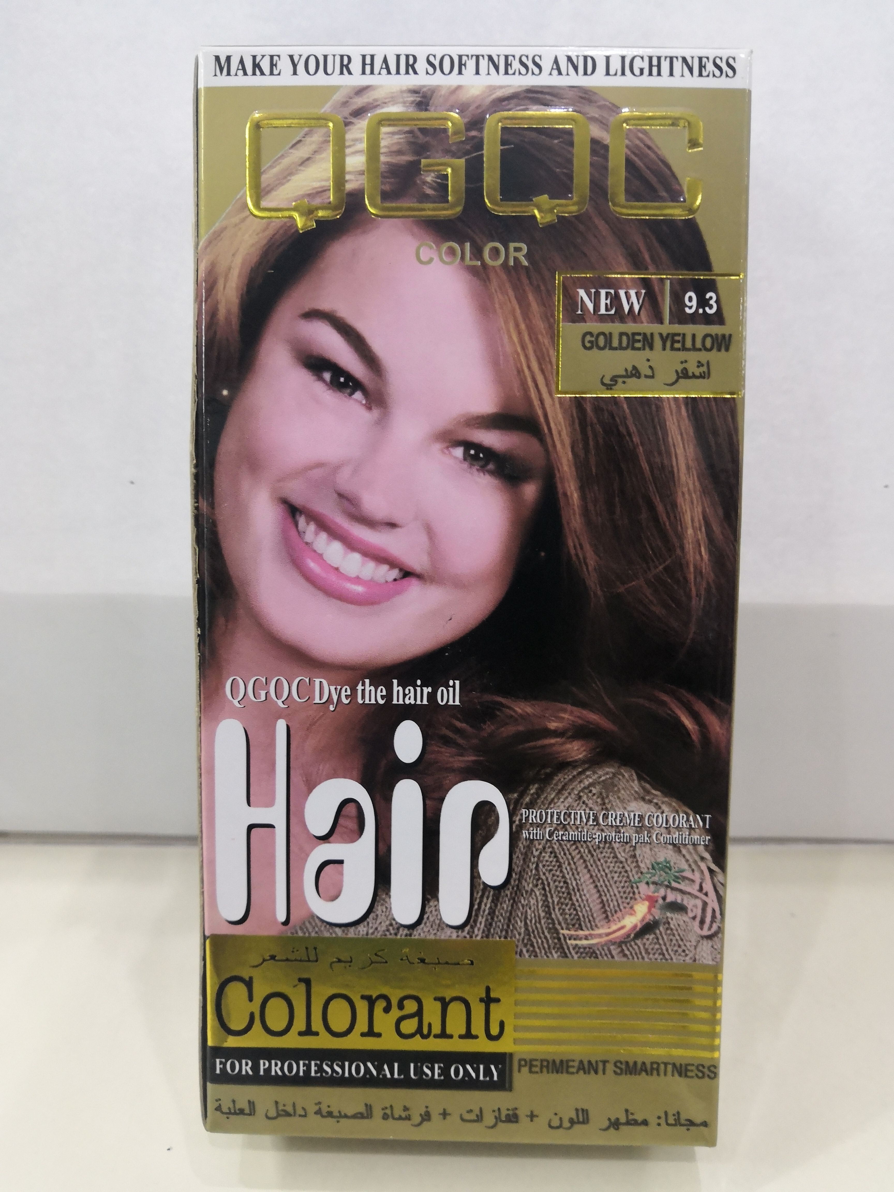 60Ml*2 Dolden Yellow Hair Color Cream Qgqc 9.3