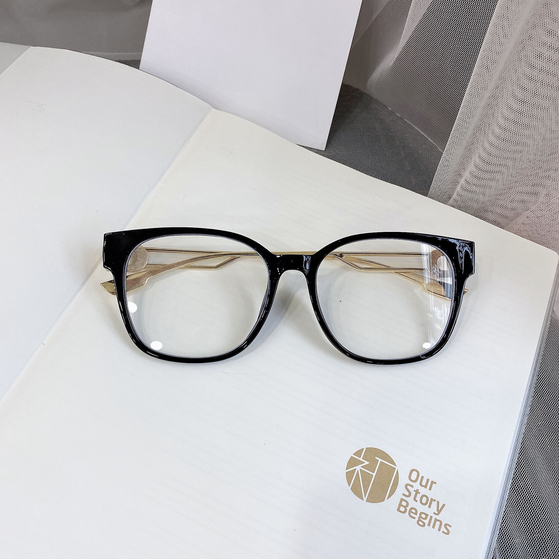 时尚新款平光镜仿眼镜框批发 大框学生眼镜架厂家直销详情图5