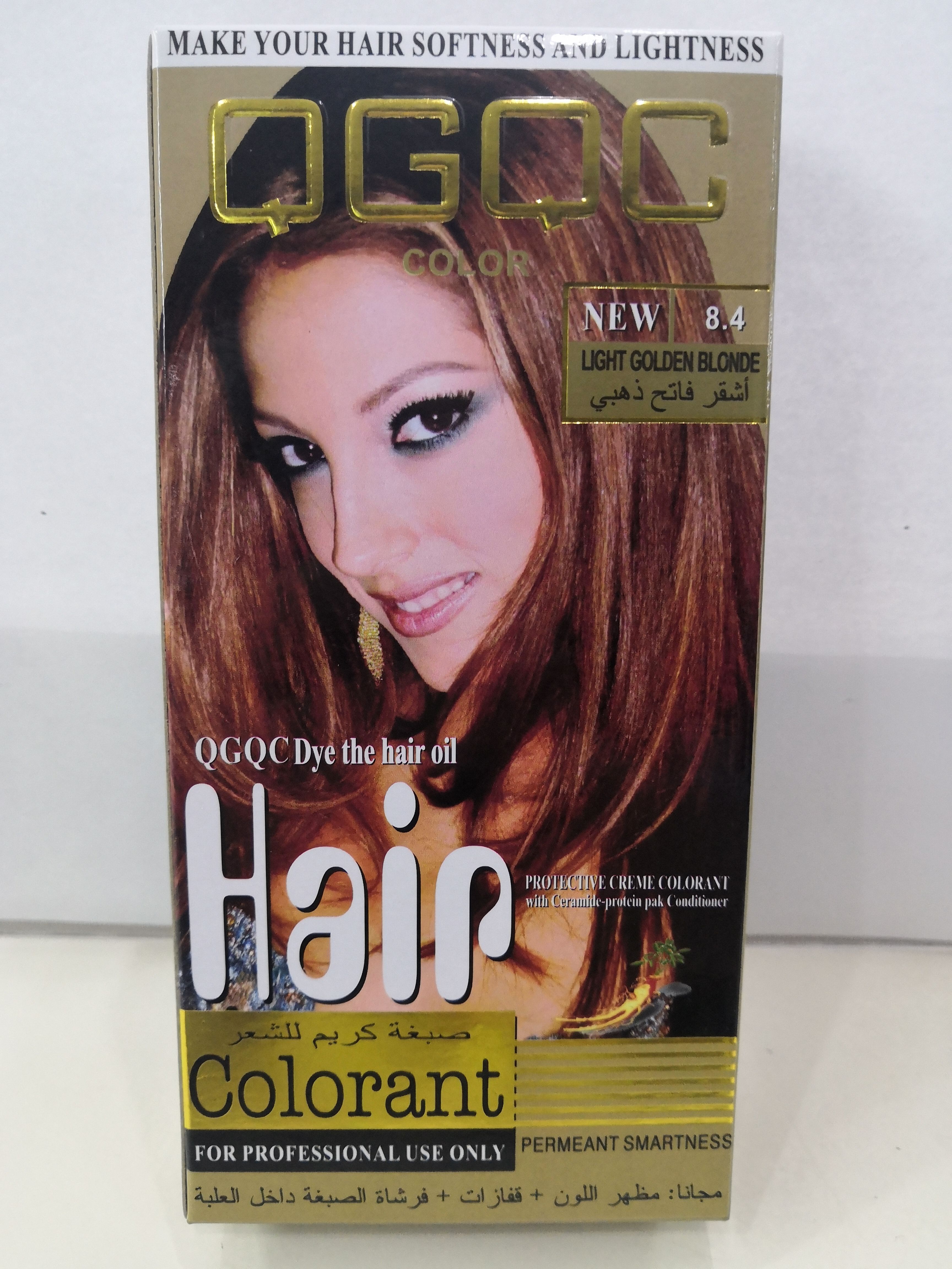 60ml*2倾国倾城英文版染发膏QGQC（LIGHT GOLDEN BLONDE）8.4
