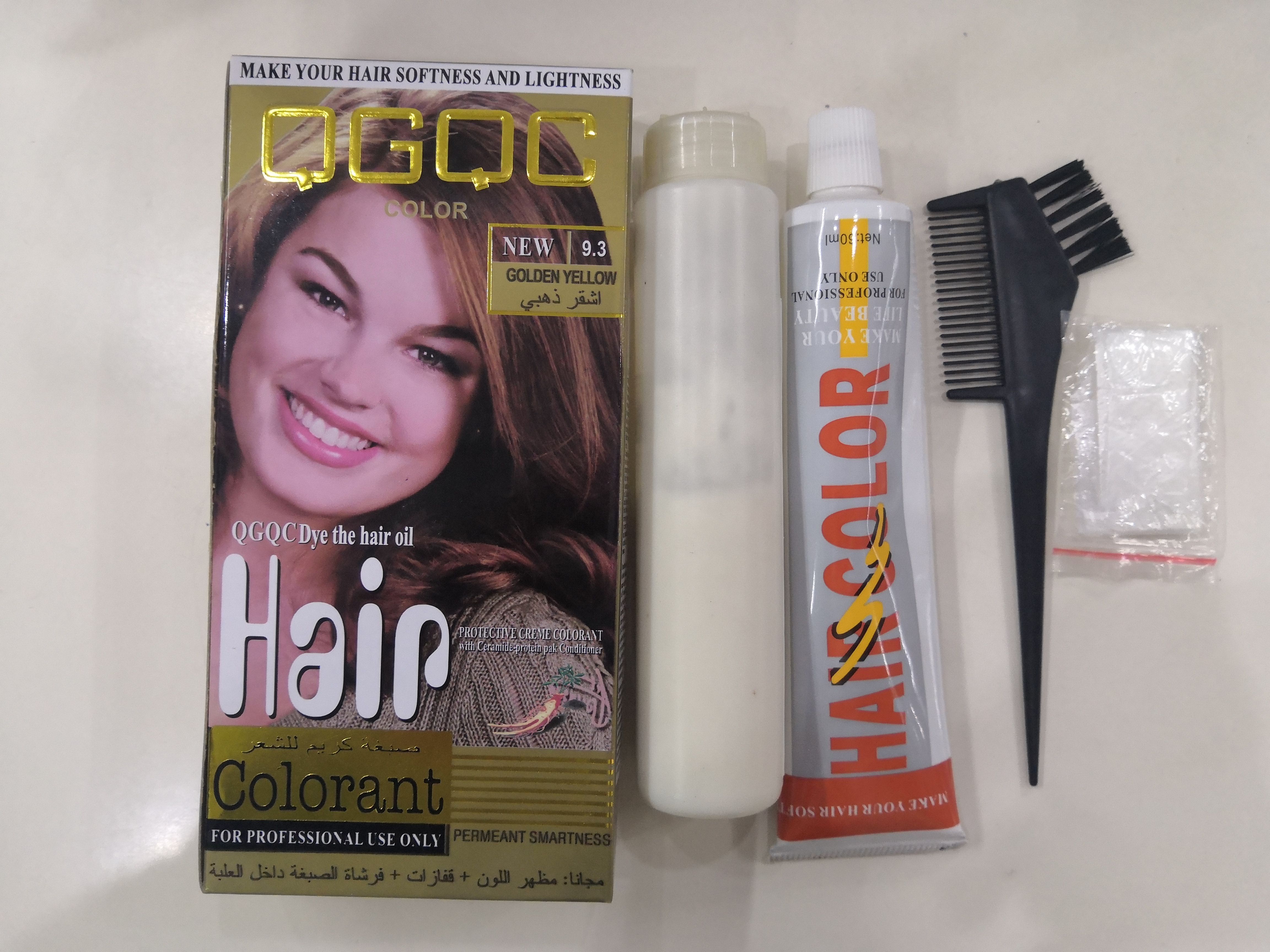 60Ml*2 Dolden Yellow Hair Color Cream Qgqc 9.3 Application Scenario