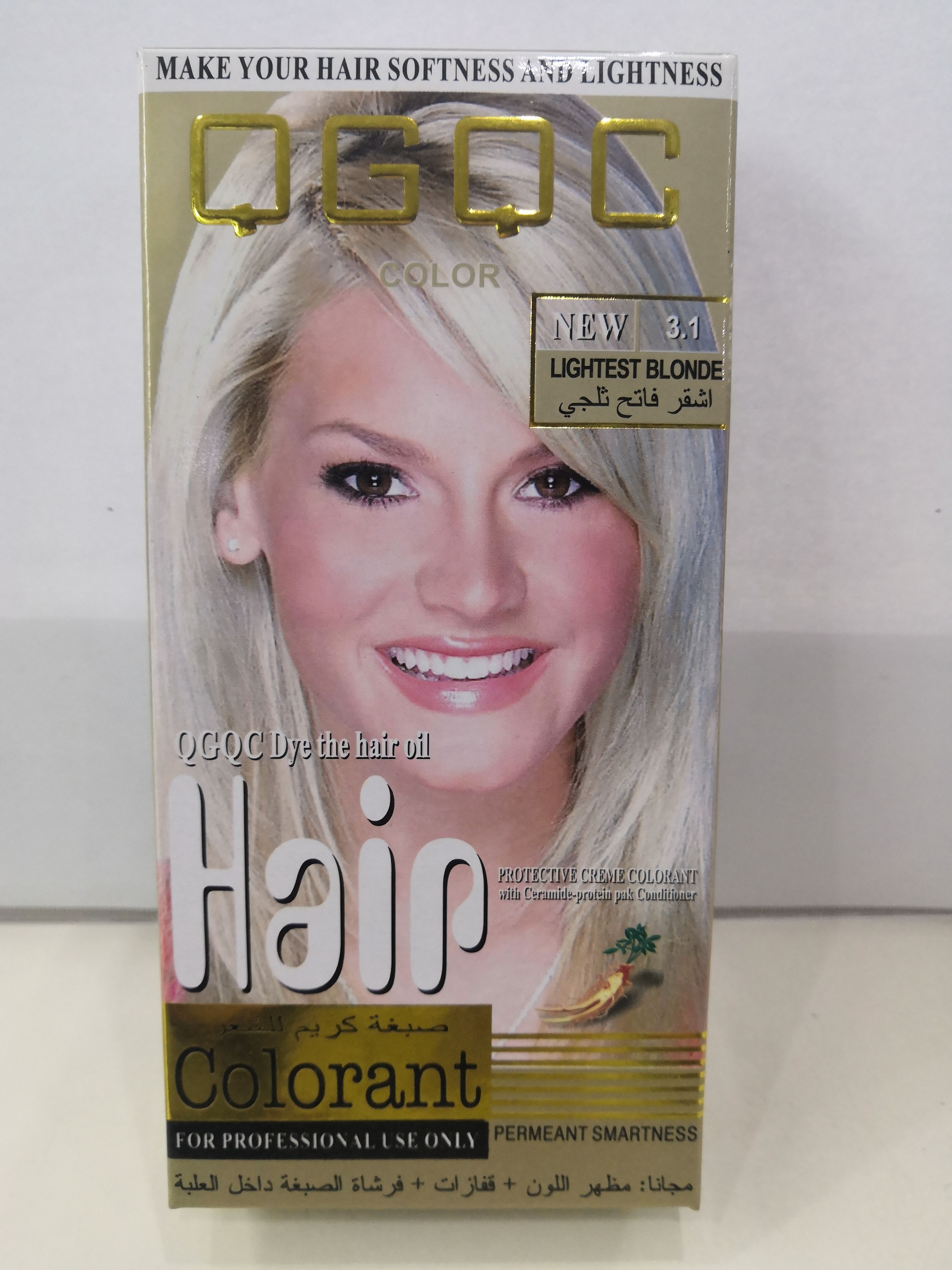 60Ml*2 English Hair Dye Qgqc (Lightest Blonde) 3.1