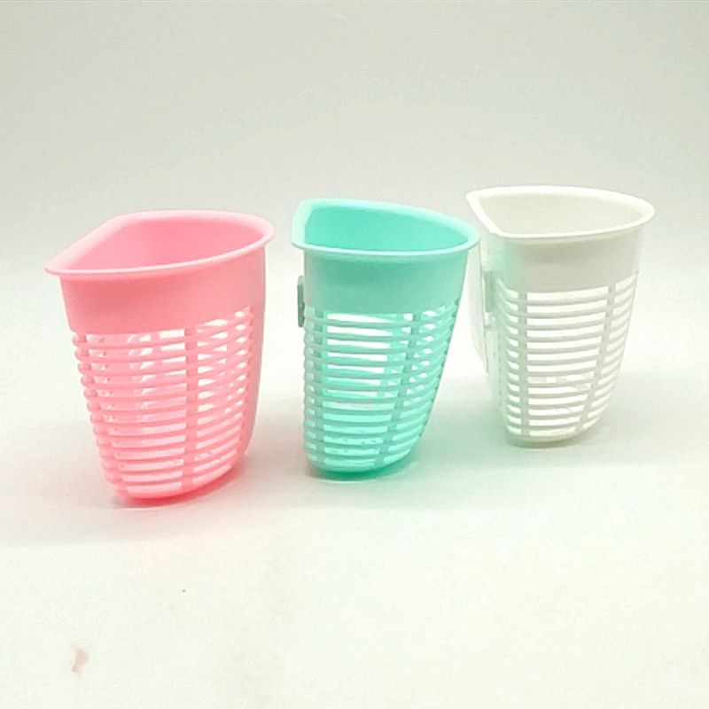 Mini bathroom toothbrush storage basket without drilling holes, wall-mounted draining kitchen chopstick storage cage details Picture