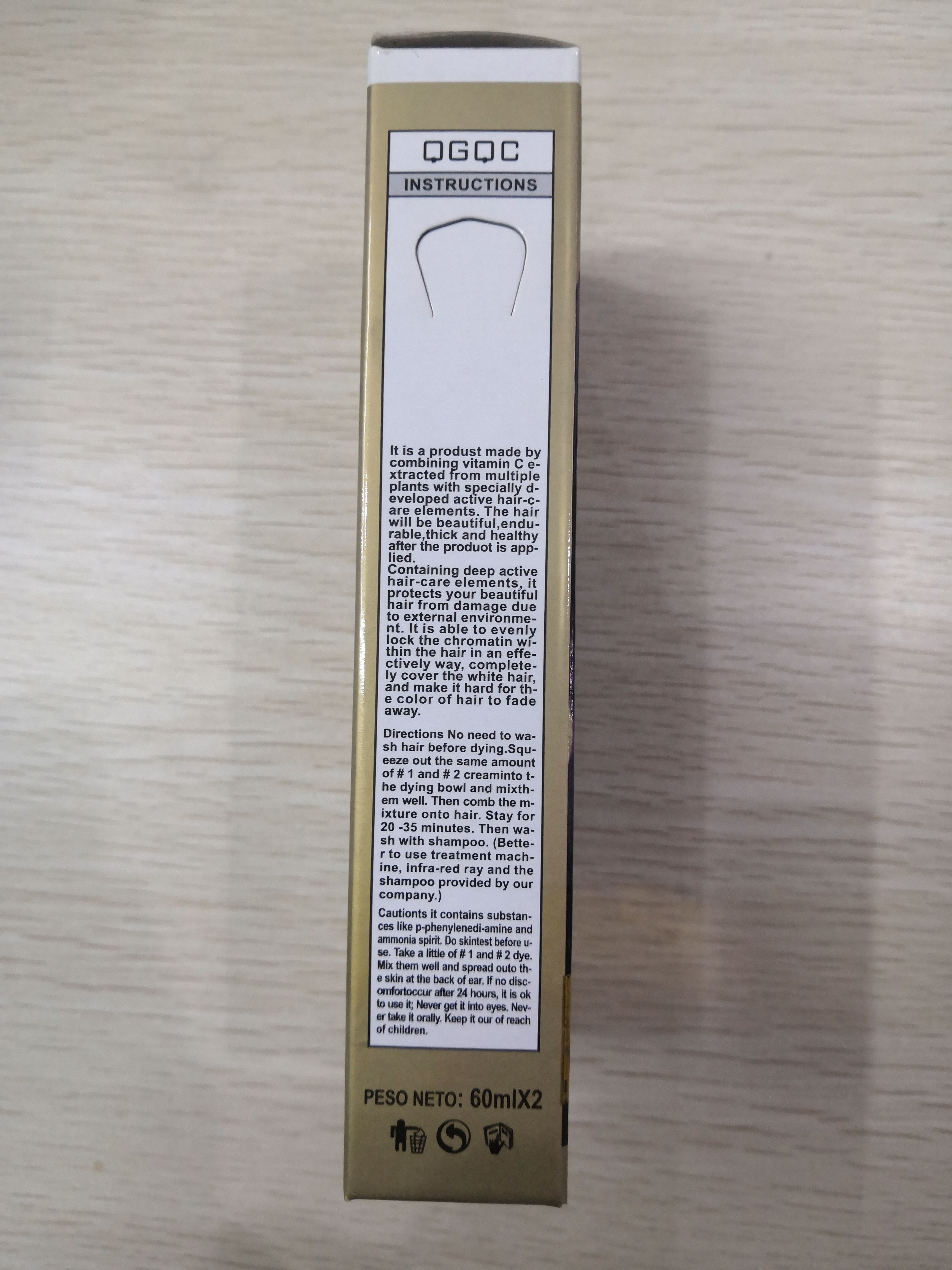 60Ml*2 Hair Color Cream Qgqc (Hazel Blonde) 7.3 details Picture