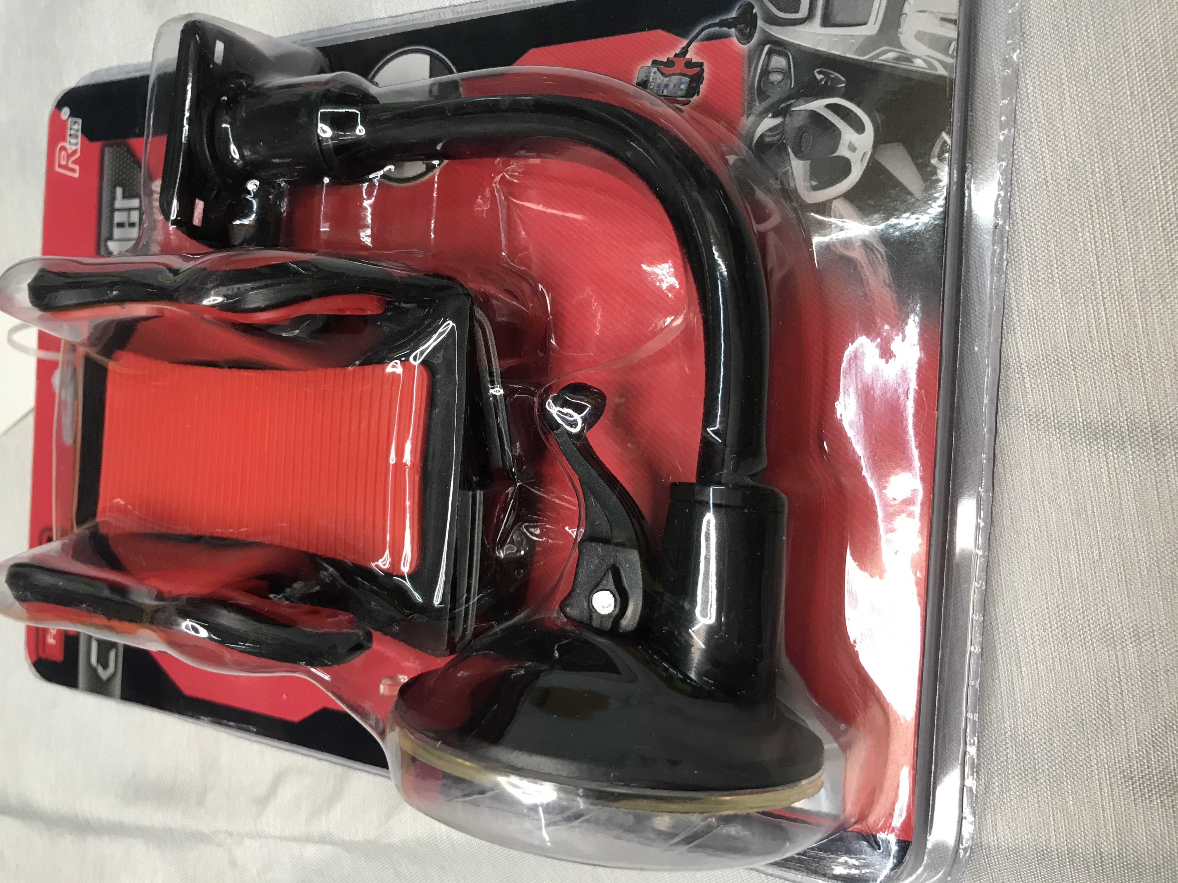 批发汽车挡风玻璃软管自动锁车载手机支架 360°旋转吸盘支架详情图2