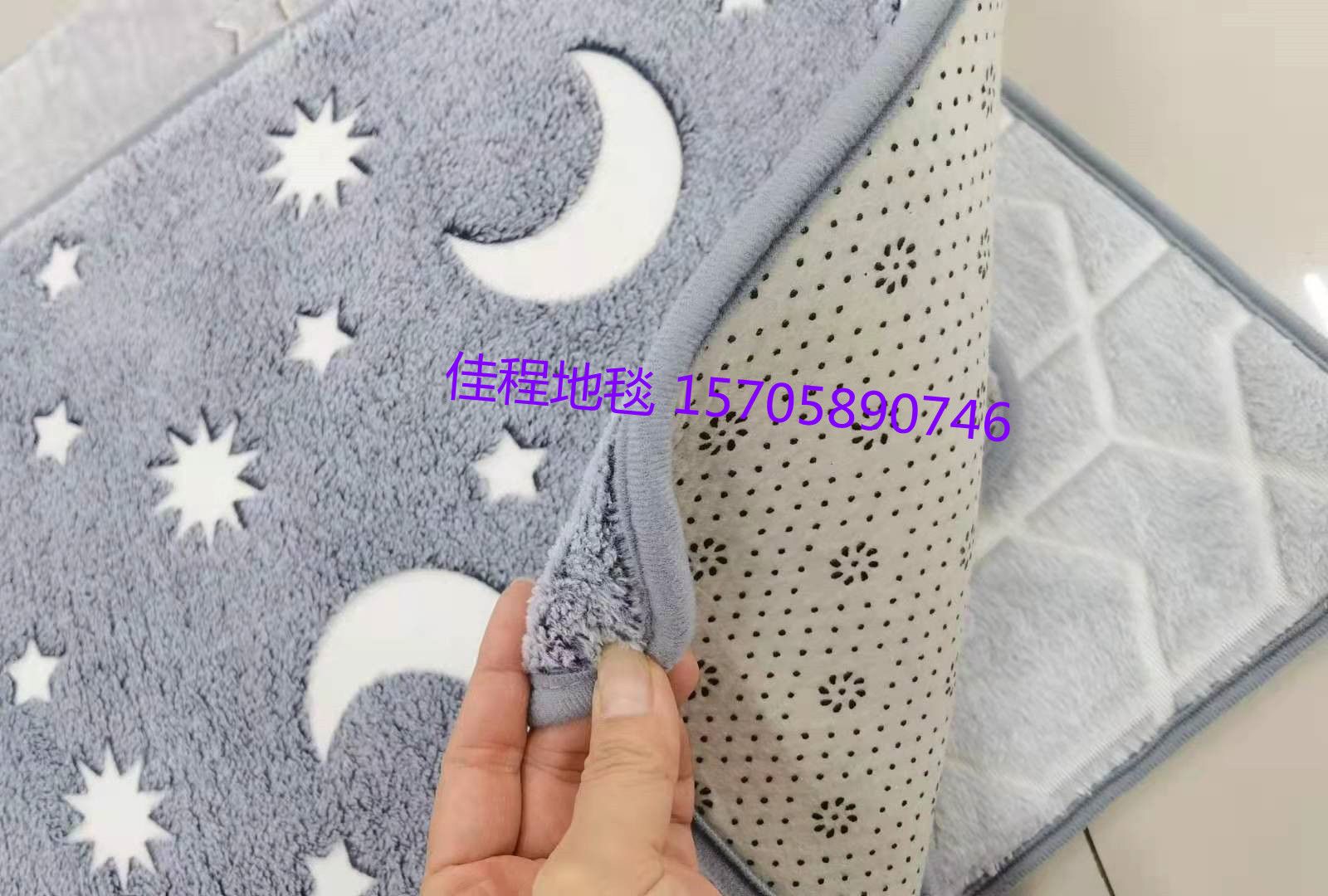 New combination floor mat, night fluorescent toilet combination floor mat, luminous anti-slip mat, new floor mat, shiny floor mat, 50*80cm series Item Picture