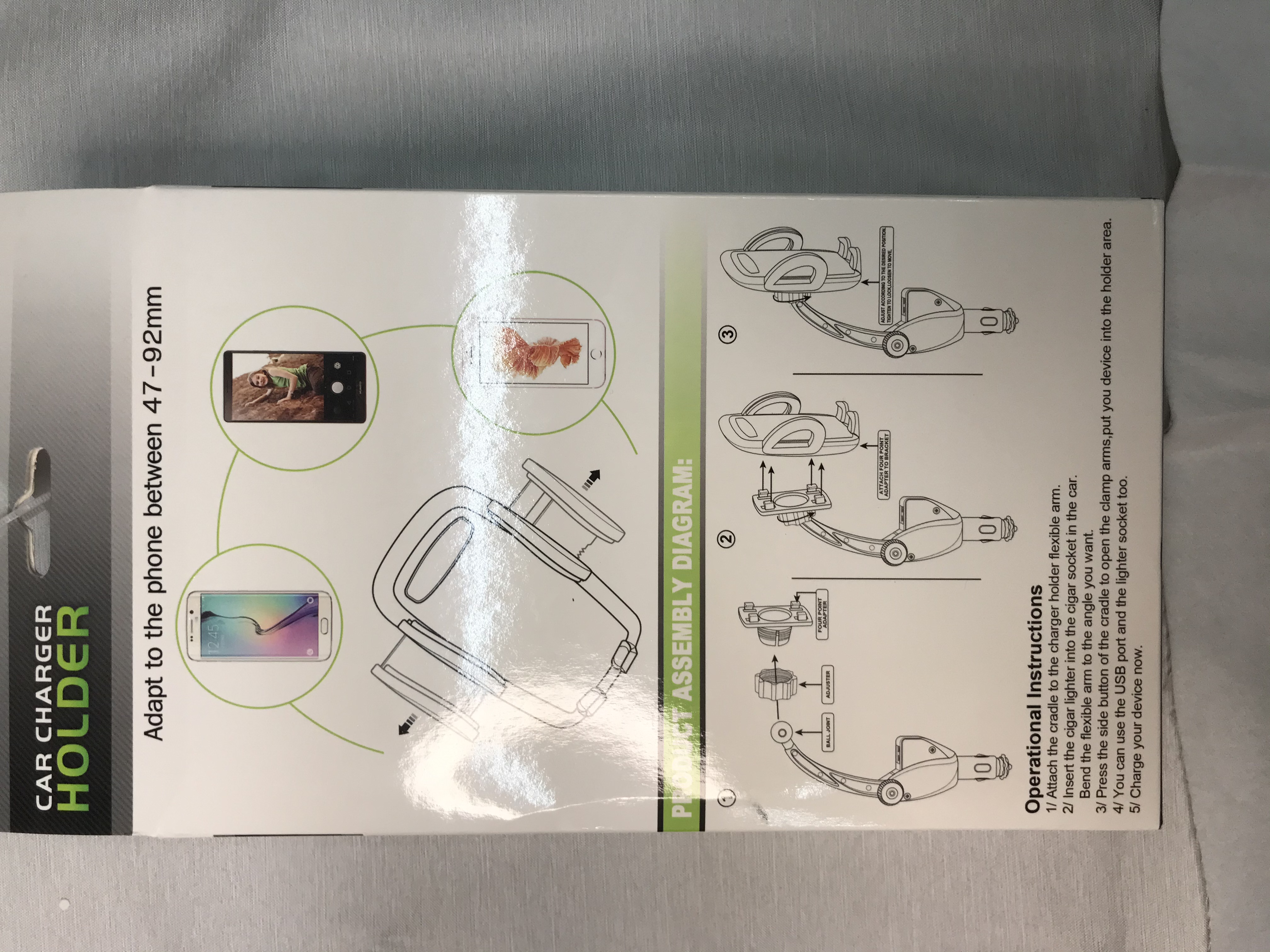 供应手机充电支架汽车点烟器平板通用双USB充电支架车载创意支架详情图2