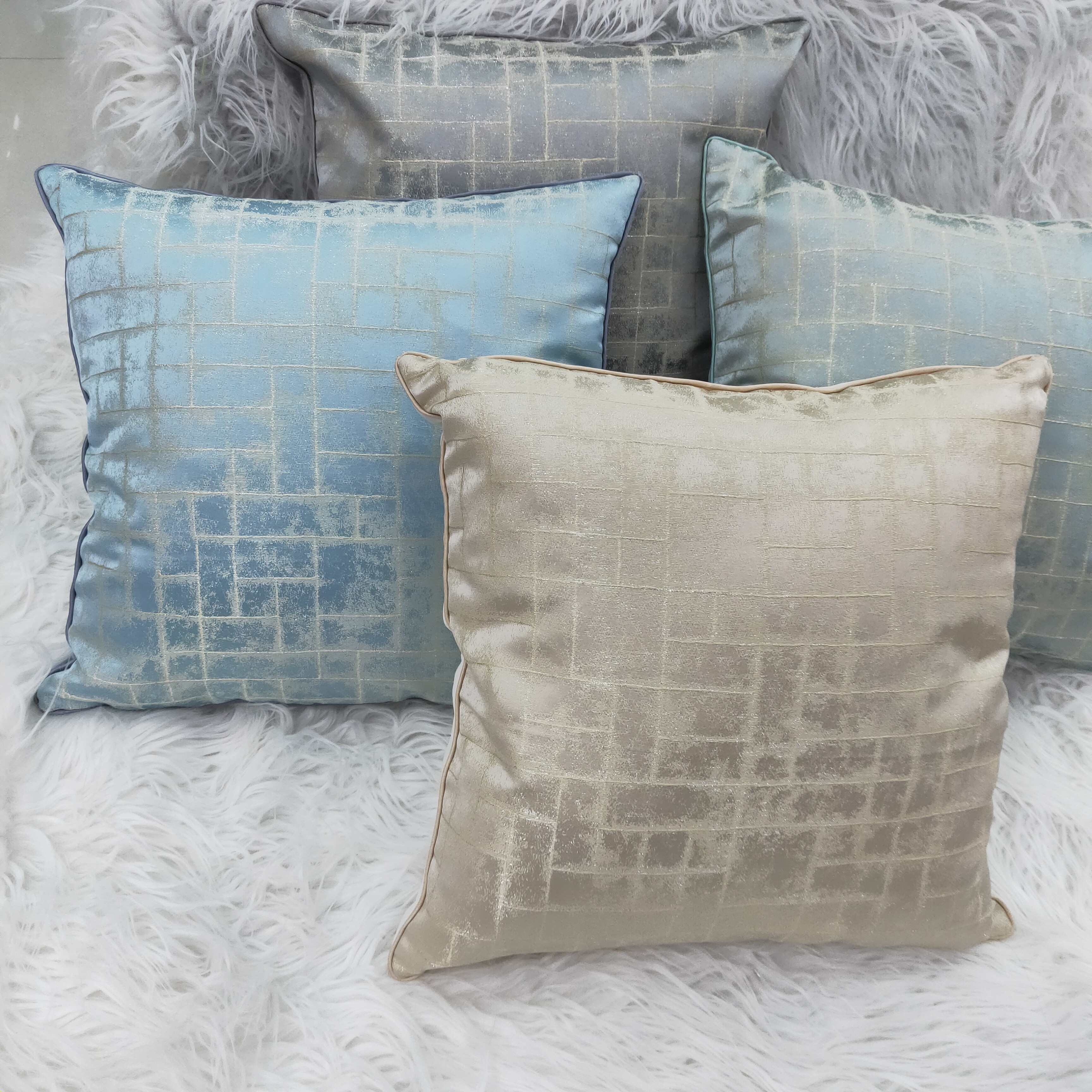 Light luxury style pillowcase, sofa, pillow, cushion, sample room accessory, pillow, bed backrest without core detail image 2