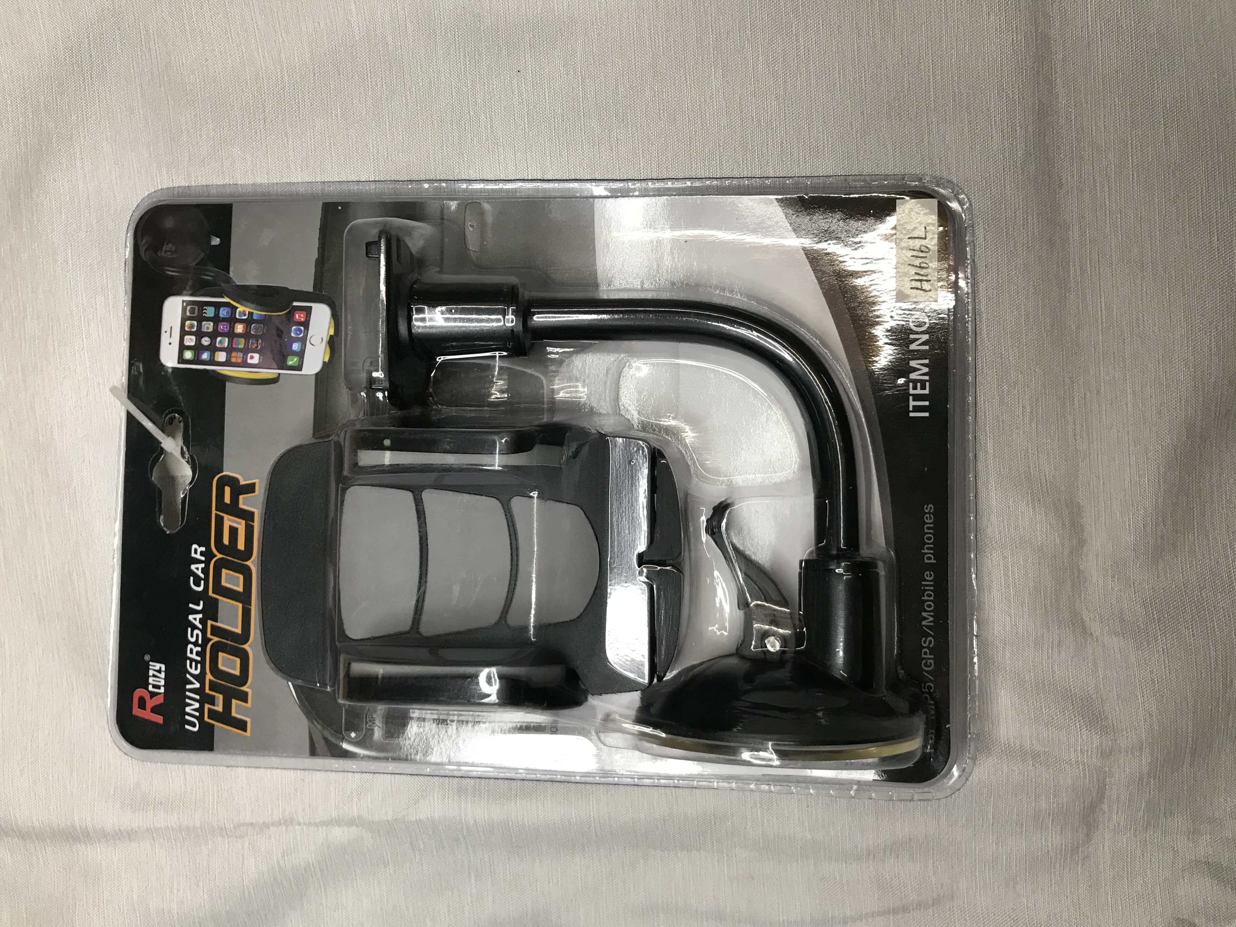 批发汽车挡风玻璃软管自动锁车载手机支架 360°旋转吸盘软管支架详情图1