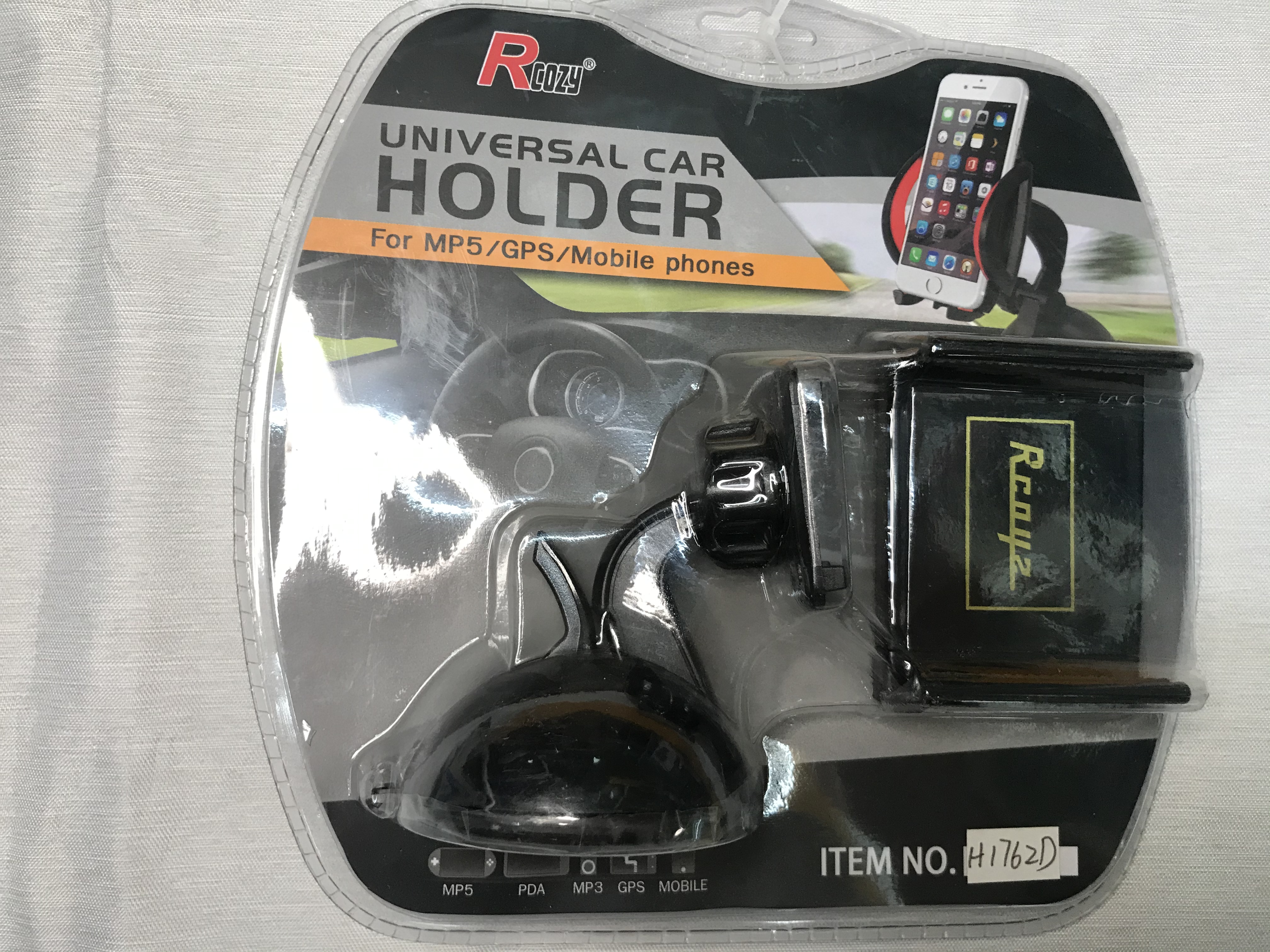 出风口手机支架自动锁车载支架360度旋转吸盘手机架汽车用品批发详情图2