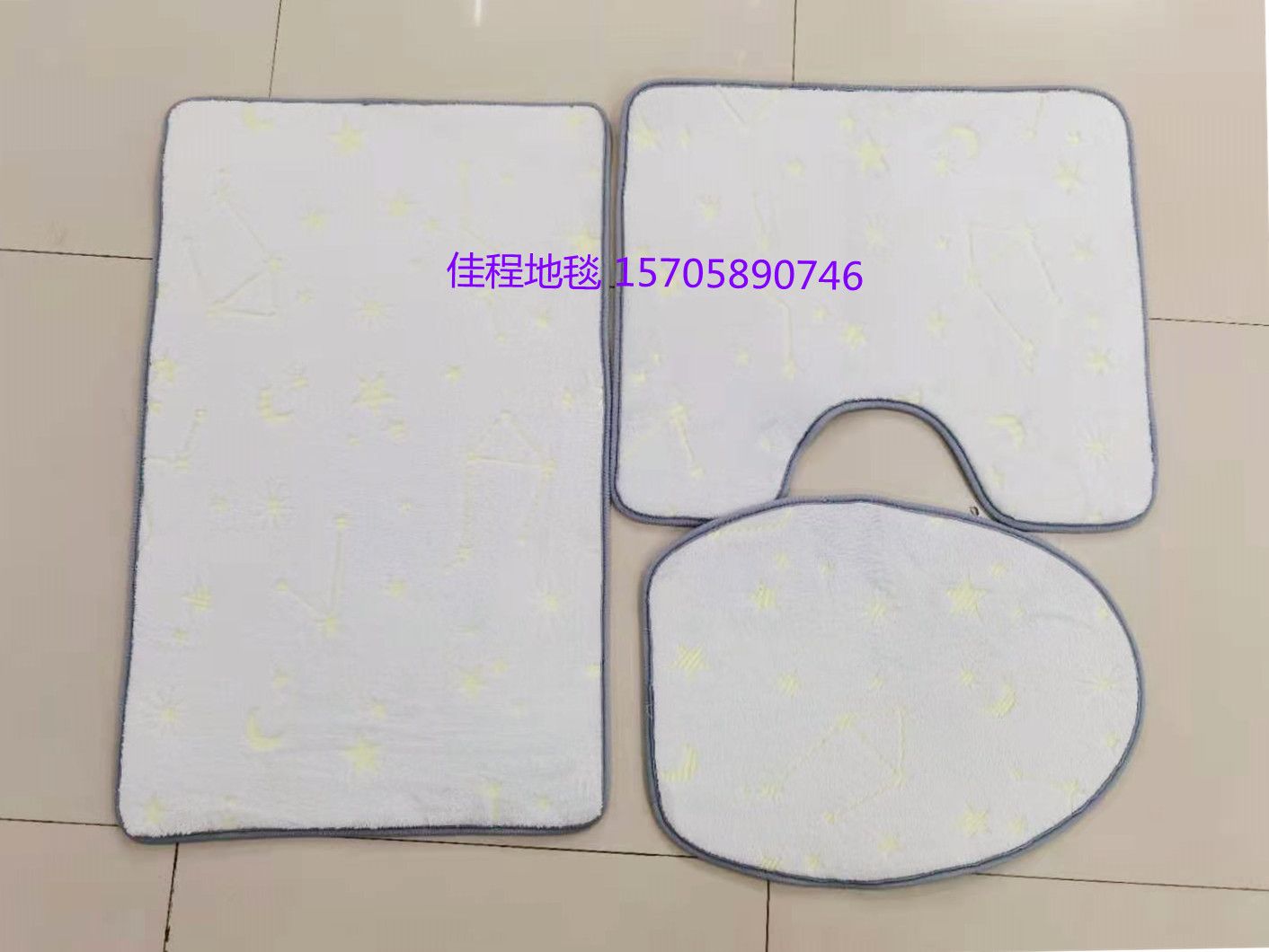New combination floor mat, night fluorescent toilet combination floor mat, luminous anti-slip mat, new floor mat, shiny floor mat, 50*80cm series Application Scenario